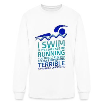 Swimming athlete and coaches swimm Outfit Swimmers - Men's Long Sleeve T-Shirt - white - Front