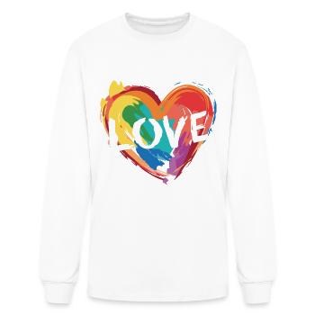 love heart - Men's Long Sleeve T-Shirt - white - Front