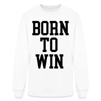 Born To Win - Men's Long Sleeve T-Shirt - white - Front