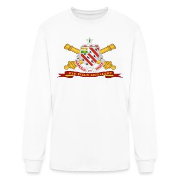 Army 8th Field Artillery w Br Ribbon - Men's Long Sleeve T-Shirt - white - Front