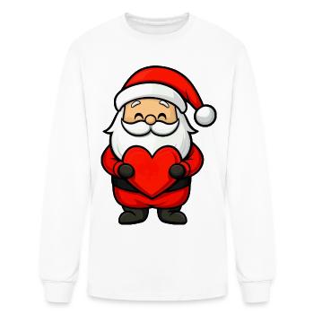 Santa Claus with a heart - Men's Long Sleeve T-Shirt - white - Front