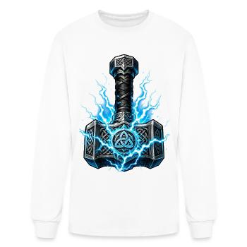 Thunderforge Mjolnir Glyph - Men's Long Sleeve T-Shirt - white - Front