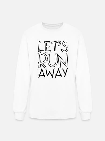Let's run away - Men's Long Sleeve T-Shirt - white