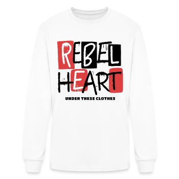 rebel heart love - Men's Long Sleeve T-Shirt - white - Front
