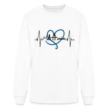 Bochum Skyline Heartbeat Ruhrpott Germany Lover - Men's Long Sleeve T-Shirt - white - Front