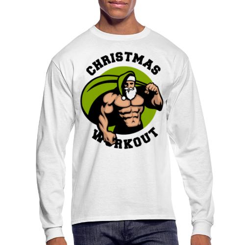 christmas bodybuilding santa fitness - Men's Long Sleeve T-Shirt