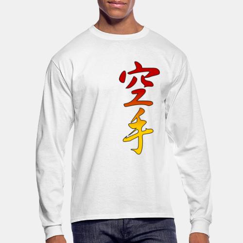 Karate Kanji Red Yellow Gradient - Men's Long Sleeve T-Shirt