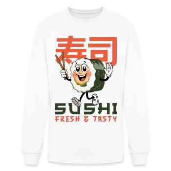 SUSHI - Fresh & Tasty  - Men's Long Sleeve T-Shirt - white - Front