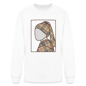 Girl With A Pearl Earring Funny - Men's Long Sleeve T-Shirt - white - Front