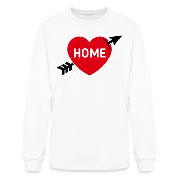 I Love My Home (Home Country / Hometown) / 2C) - Men's Long Sleeve T-Shirt - white - Front