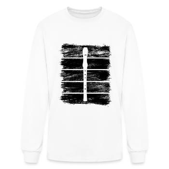 Flute Sketch - Men's Long Sleeve T-Shirt - white - Front