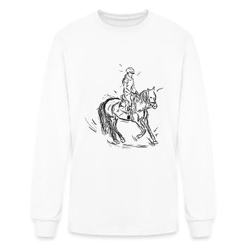 Female Horseback Rider - Men's Long Sleeve T-Shirt - white - Front