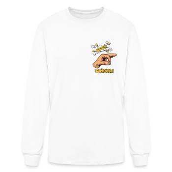 Gotcha Ok Sign Finger Circle Hand Meme - Men's Long Sleeve T-Shirt - white - Front