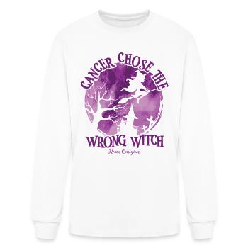 Cancer Witch Plum Honor Caregiver Cancer - Men's Long Sleeve T-Shirt - white - Front