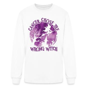 Cancer Witch Plum Honor Caregiver Cancer - Men's Long Sleeve T-Shirt - white - Front