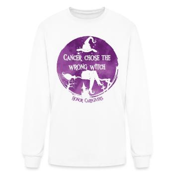 Cancer Witch Plum Honor Caregiver Cancer - Men's Long Sleeve T-Shirt - white - Front