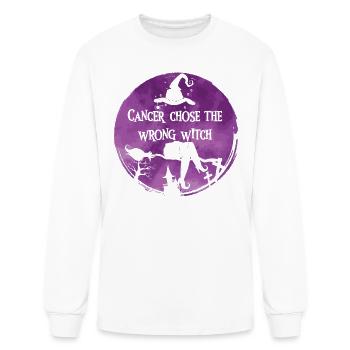 Cancer Witch Plum Honor Caregiver Cancer - Men's Long Sleeve T-Shirt - white - Front