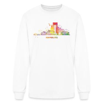 Hamburg skyline cityscape Hamburg - Men's Long Sleeve T-Shirt - white - Front