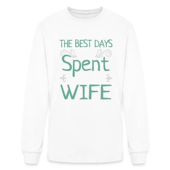 Best Days With Wife Marry Married Couple Gift - Men's Long Sleeve T-Shirt - white - Front