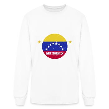 Legends Born In Venezuela South America - Men's Long Sleeve T-Shirt - white - Front