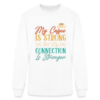 Radio Moderator Coffee - Men's Long Sleeve T-Shirt - white - Front