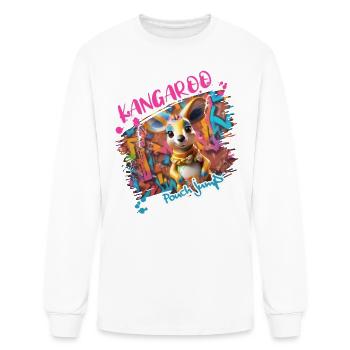 Graffiti-inspired portraiture Kangaroo - Men's Long Sleeve T-Shirt - white - Front