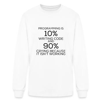 Funny saying programming - Men's Long Sleeve T-Shirt - white - Front