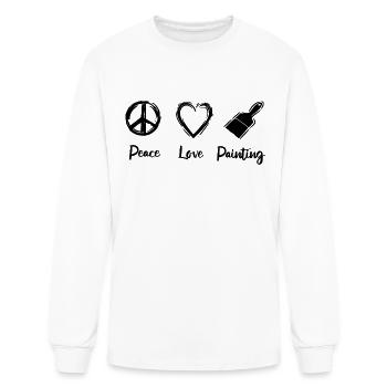 I love Painting - Men's Long Sleeve T-Shirt - white - Front