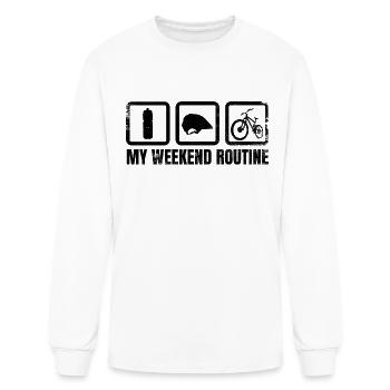 Mountain Biker Weekend - Men's Long Sleeve T-Shirt - white - Front