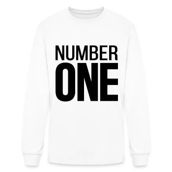 Number One - Men's Long Sleeve T-Shirt - white - Front