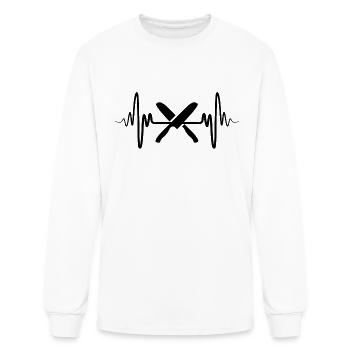 Knife Pulse Line - Men's Long Sleeve T-Shirt - white - Front