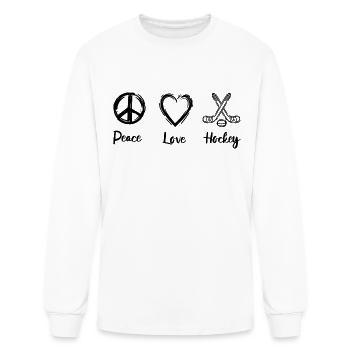 I Love Ice Hockey - Men's Long Sleeve T-Shirt - white - Front