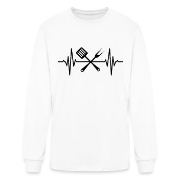 Slotted Spoon Heartbeat - Men's Long Sleeve T-Shirt - white - Front