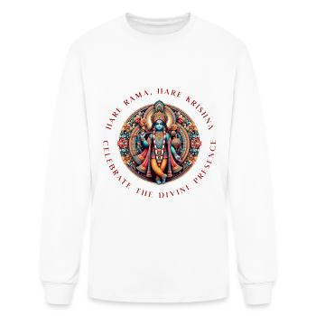 Hare Krishna: Celebrate the Divine Presence - Men's Long Sleeve T-Shirt - white - Front