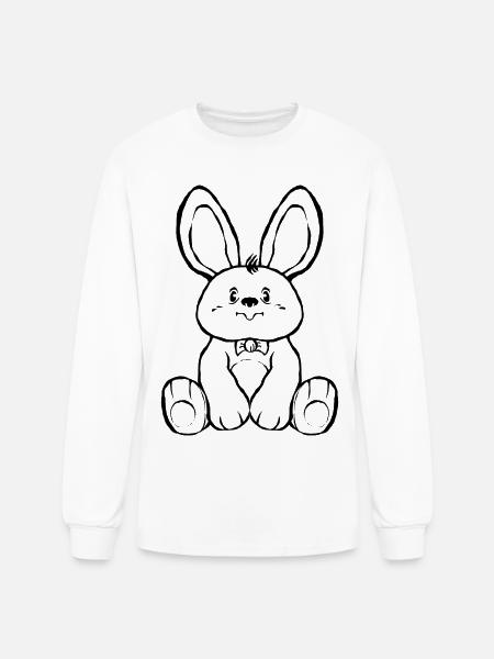 Justbunny - Men's Long Sleeve T-Shirt - white