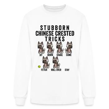 Astuces chinoises à crête têtues - T-shirt à manches longues Homme - blanc - Devant