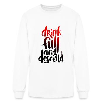 Buvez plein et descendez II T Shirt - T-shirt à manches longues Homme - blanc - Devant