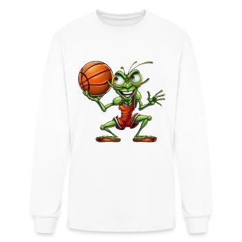 Basketball Grasshopper - Men's Long Sleeve T-Shirt - white - Front