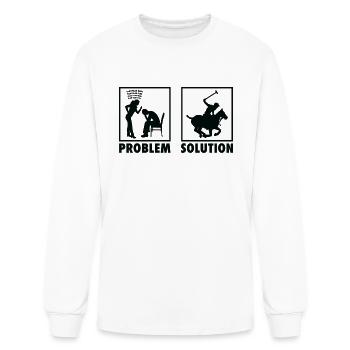 Polo Horseback Ball Game Polo Players Statement - Men's Long Sleeve T-Shirt - white - Front
