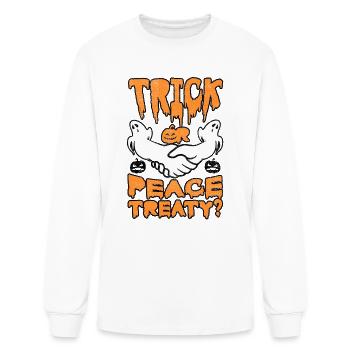 Halloween Trick Peace Treaty Pacifist Election - Men's Long Sleeve T-Shirt - white - Front