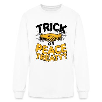 Halloween Trick Peace Treaty Pacifist Election - Men's Long Sleeve T-Shirt - white - Front