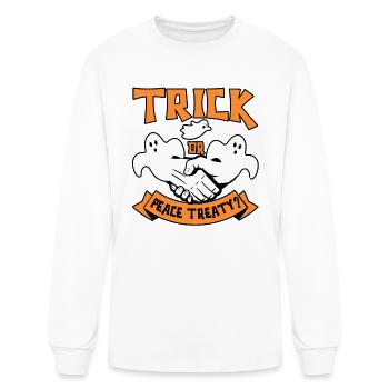 Halloween Trick Peace Treaty Pacifist Election - Men's Long Sleeve T-Shirt - white - Front