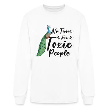 Peacock Positivity Peacock Fan Toxic People Nature - Men's Long Sleeve T-Shirt - white - Front