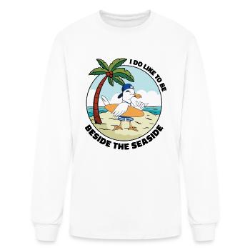 Seaside Beach Tourist Ocean Summer Vacation - Men's Long Sleeve T-Shirt - white - Front