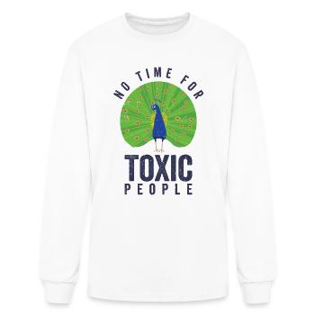 Peacock Positivity Peacock Fan Toxic People Nature - Men's Long Sleeve T-Shirt - white - Front