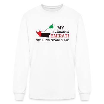 Nothing Scares Me Emirati Husband United Arab - Men's Long Sleeve T-Shirt - white - Front