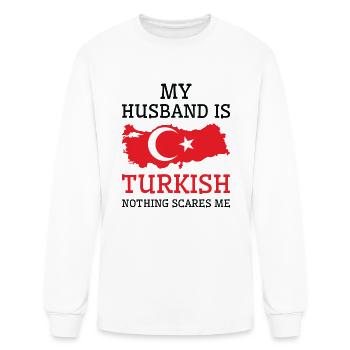Rien ne me fait peur Mari turc Turquie - T-shirt à manches longues Homme - blanc - Devant