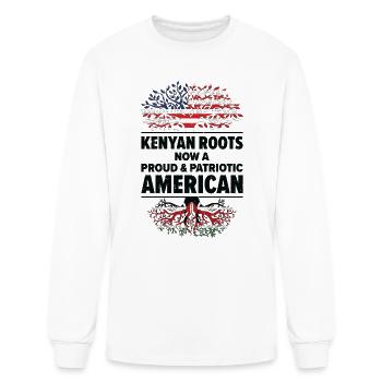 Born Kenyan Kenya American USA Citizenship - Men's Long Sleeve T-Shirt - white - Front