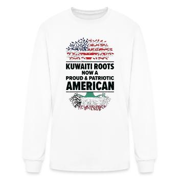 Born Kuwaiti Kuwait American USA Citizenship - Men's Long Sleeve T-Shirt - white - Front