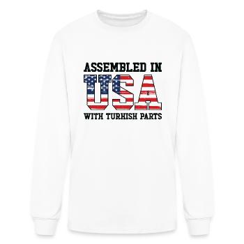 Né turc Turquie Citoyenneté américaine - T-shirt à manches longues Homme - blanc - Devant